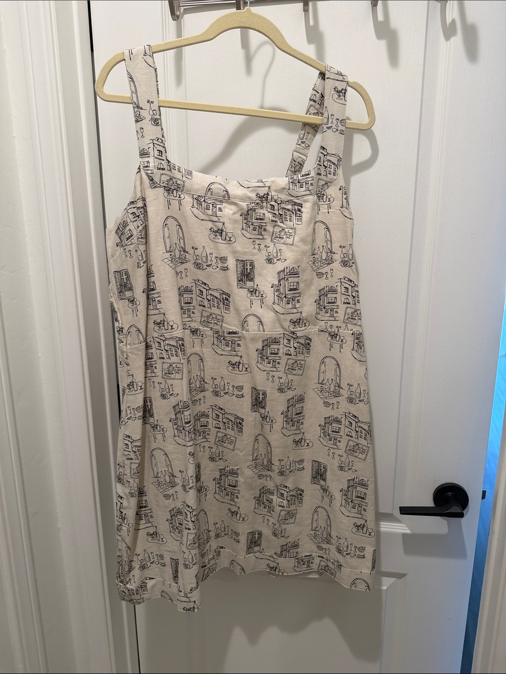 Abercrombie & Fitch Beige Printed Tank Mini Dress